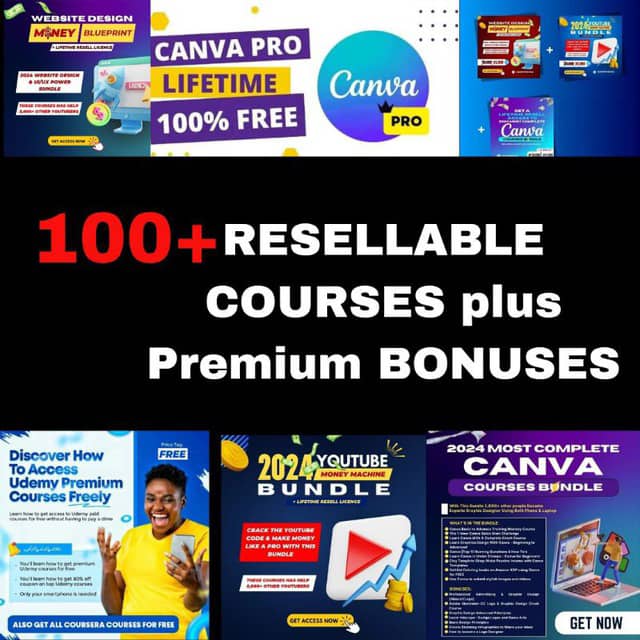 GETSEEN 100+ RESELLABLE COURSES AND PREMUIM  BONUSES Featured