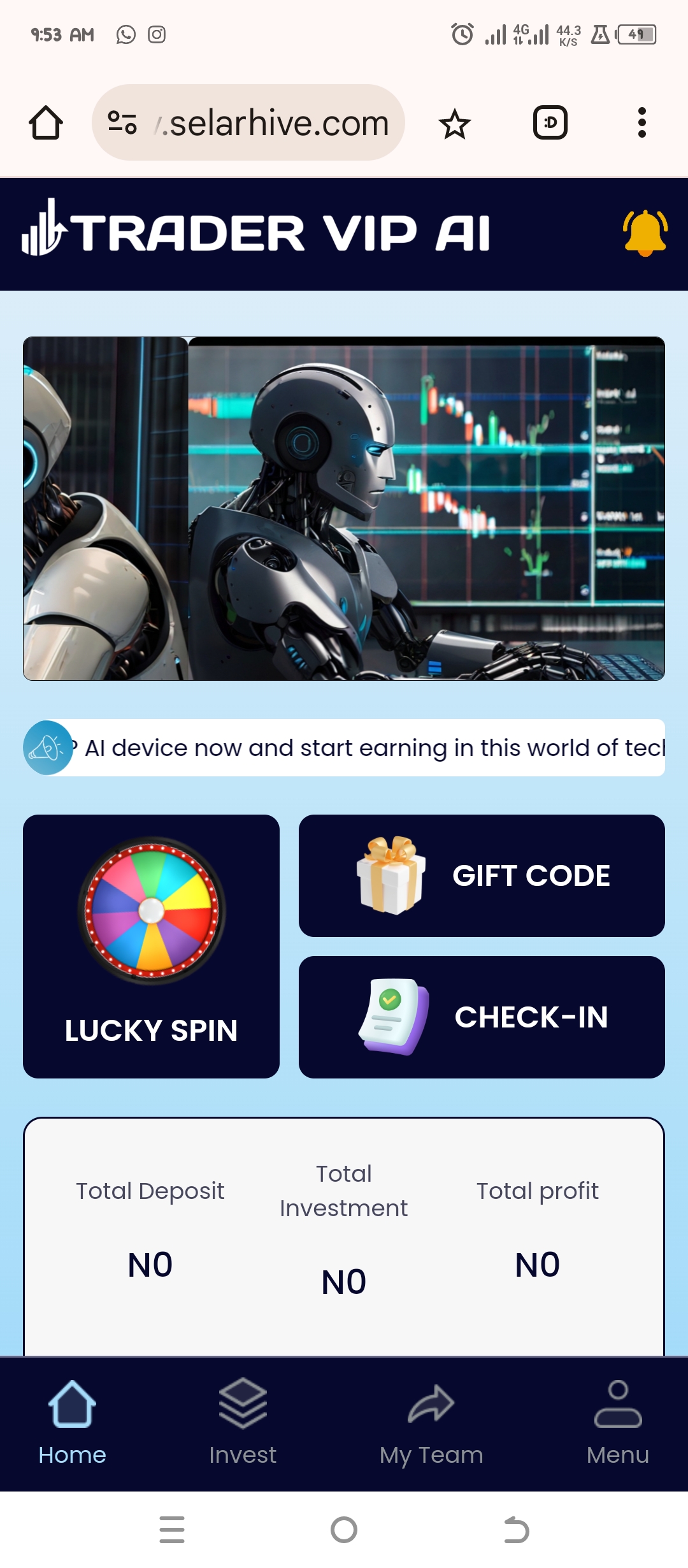 AI Trading investment script